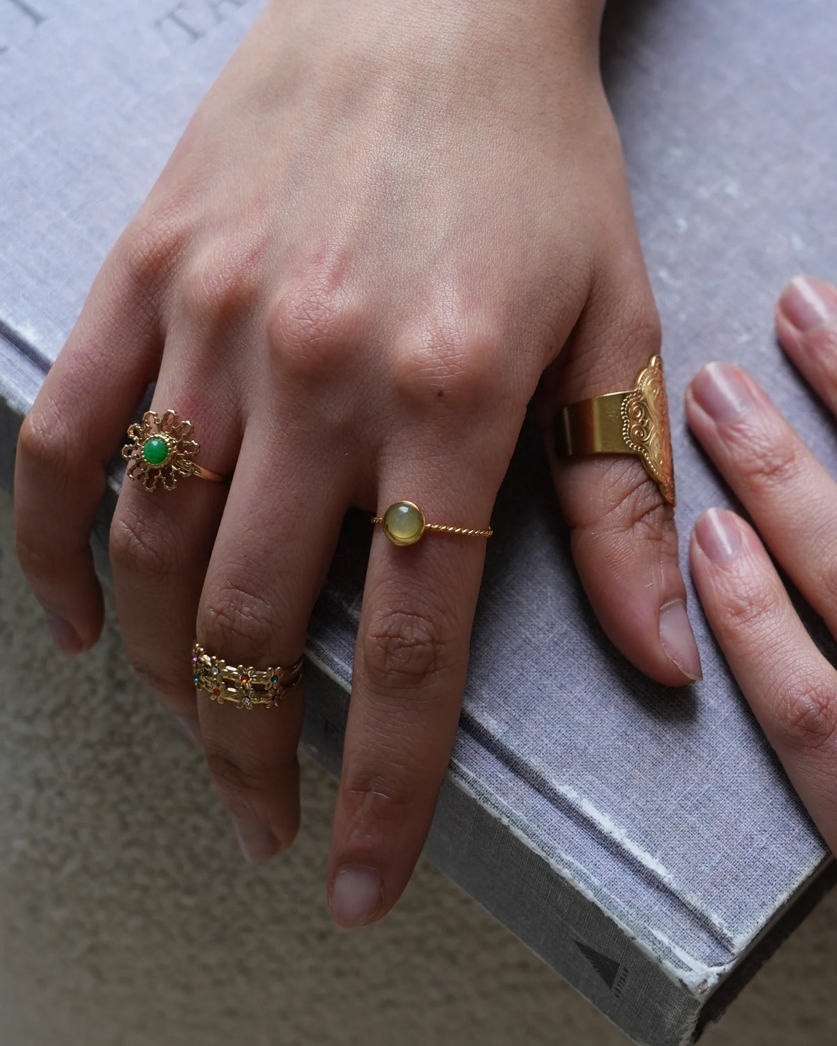 Anillo Arraigo Dorado