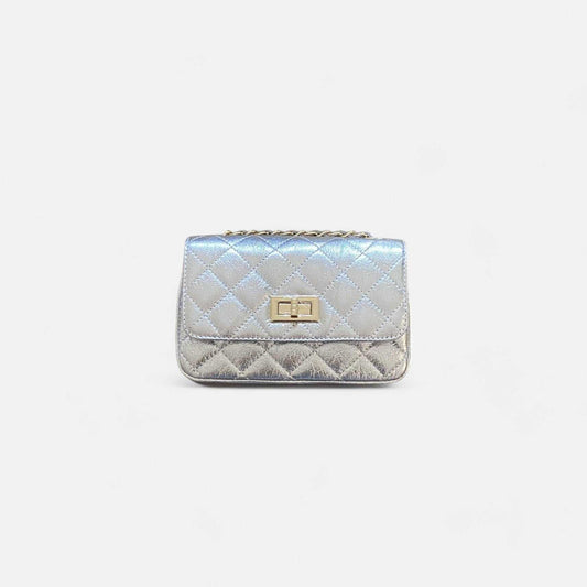 Bolso Rocío Plata Acolchado
