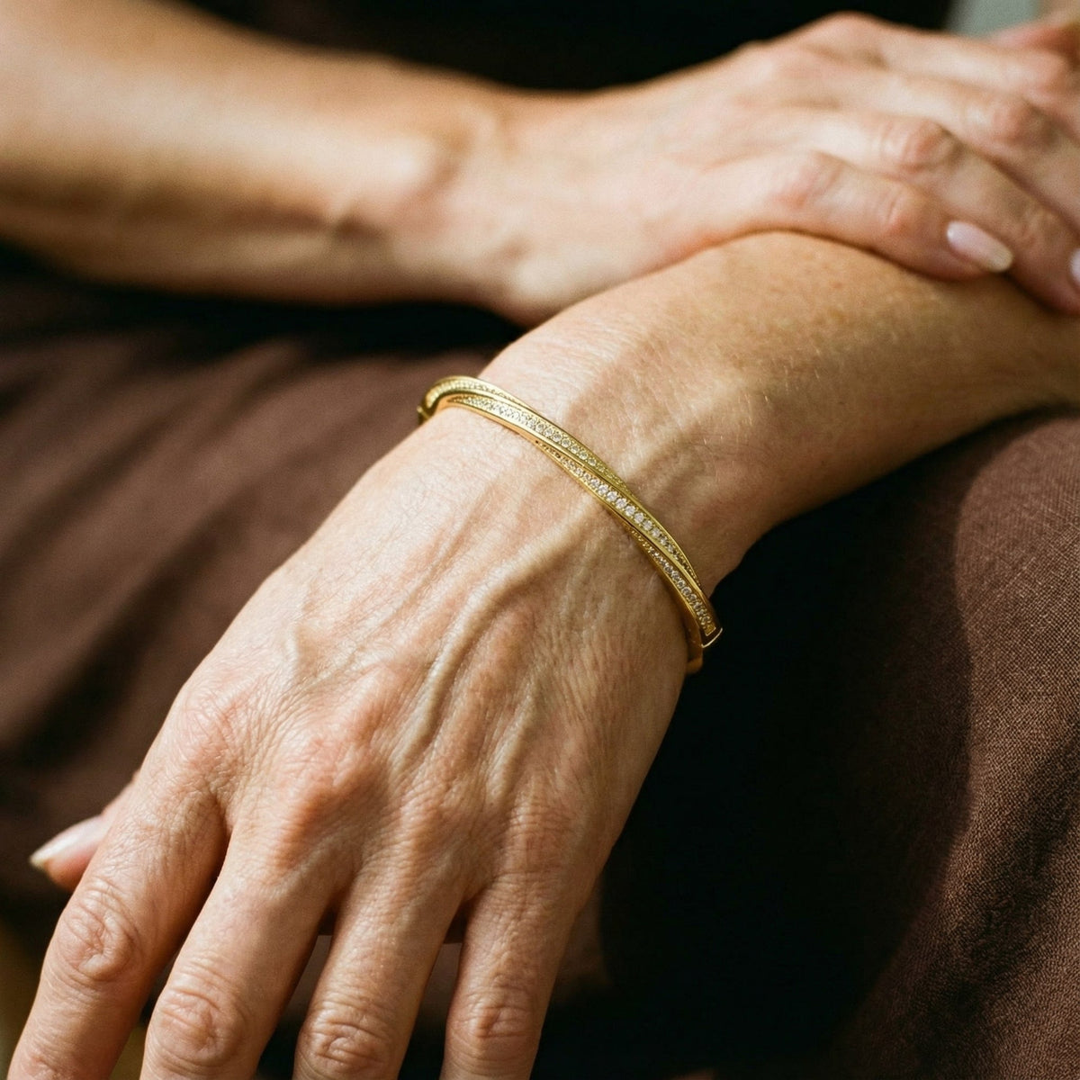 Pulsera Espuma Dorada