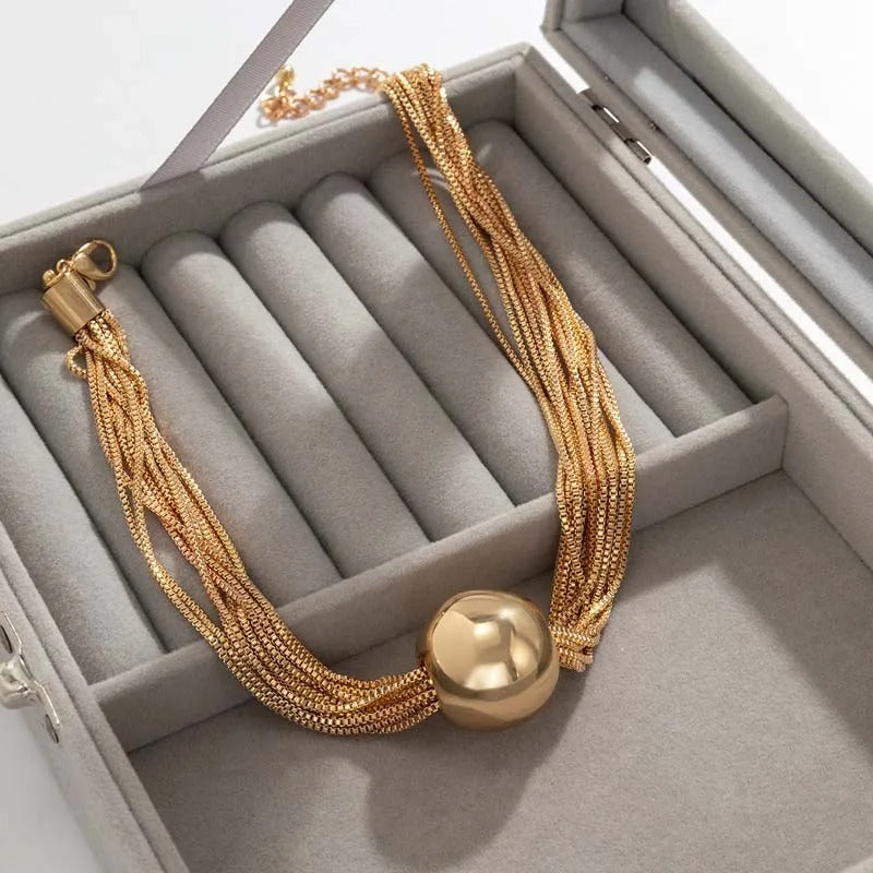 Collar Esfera Dorada